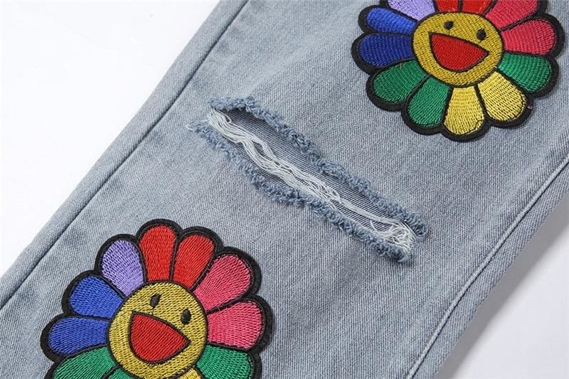 hand-embroidered takashi murakami flower  Embroidered clothes, Murakami  flower, Hand embroidered