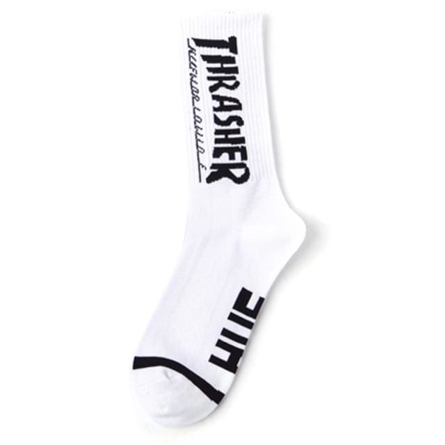 Thrasher Socks | White