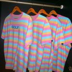 Tyler The Creator Golf Wang Stripe T-Shirt | Pink / XL