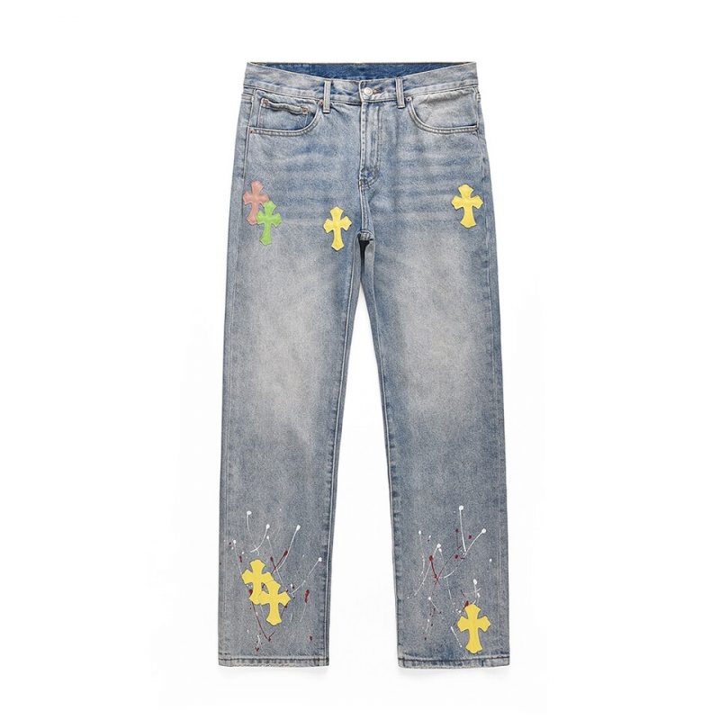Chrome Yellow leather Cross Jeans