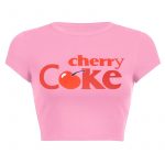 Cherry Coke Graphic Crop Top