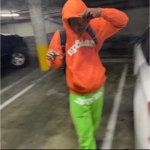 Sp5der Websuit Orange Hoodie - Streetgarm