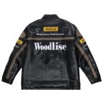 Woodlise Embroidered Leather Racing Jacket