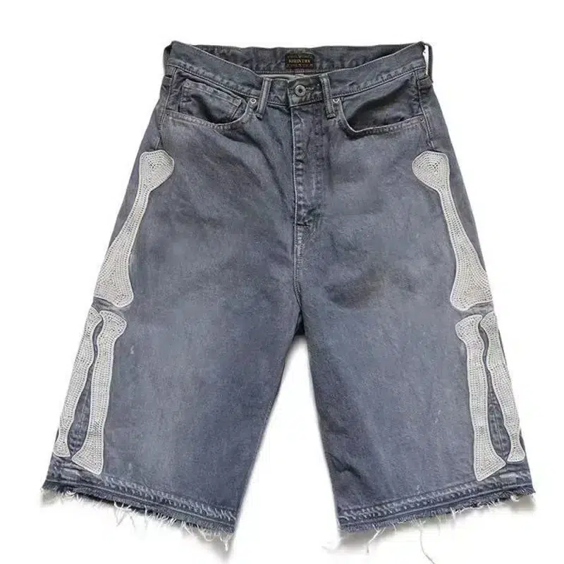 国内未入荷 STARTEXCEEDEND - 3D Skeleton Denim Shorts Kapital Skeleton Denim Shorts - Streetgarm