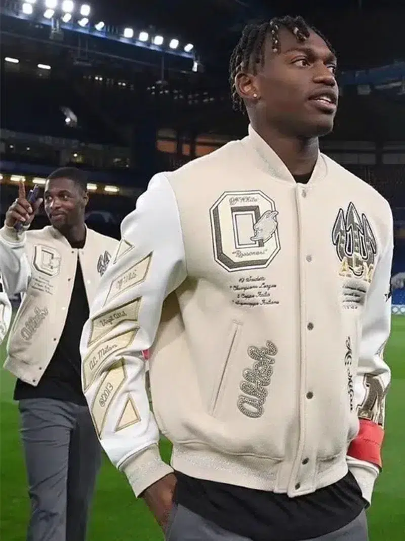 AC Milan OFF White Varsity Jacket - Streetgarm