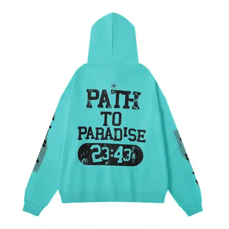 hellstar path to paradise turquoise hoodie 5