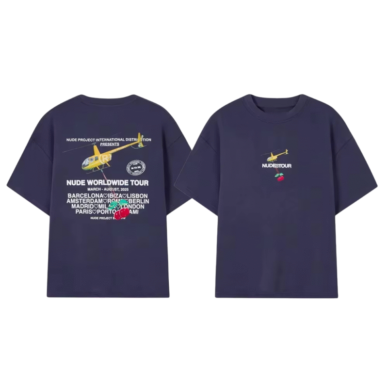 Nude Worldwide Tour Helicopter T-Shirt