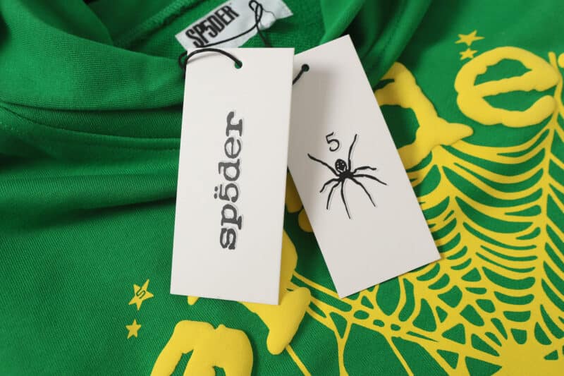 Sp5der Star OG Web V2 Green Hoodie